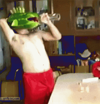 a pixelated image of a shirtless man wearing a green helmet