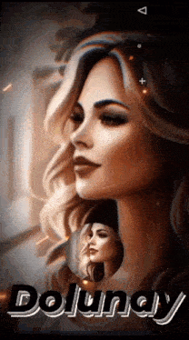 a painting of a woman with the name dolunay on it