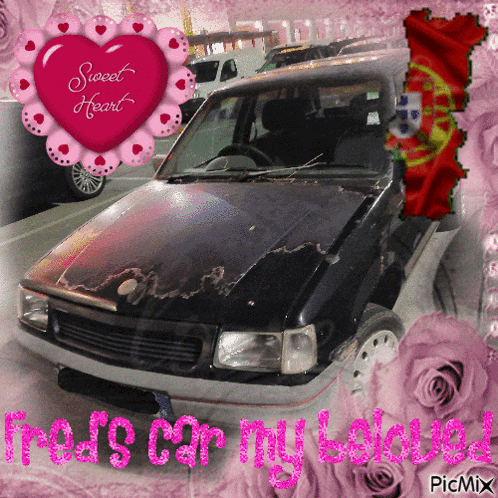 a picture of a car with the words free car my coloured on it