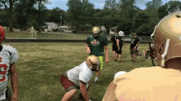 a football player wearing a jersey that says i on it