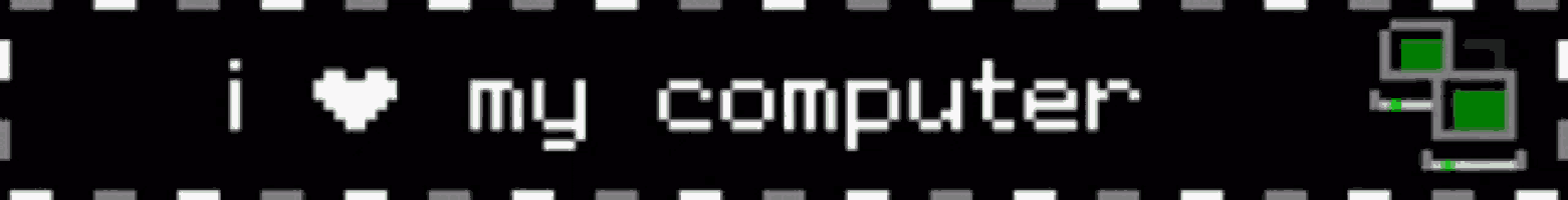 a black background with the words i love my computer