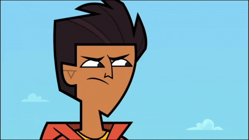 a boy and a girl from total drama are talking