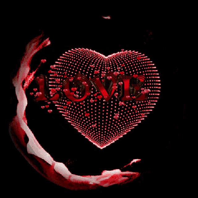 a heart with the word love written inside of it