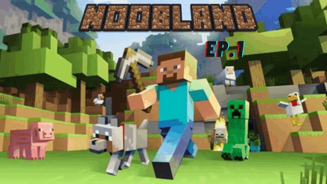 a poster for a video game called minecraft ep.1