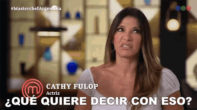 a woman with the name cathy fulop on the bottom