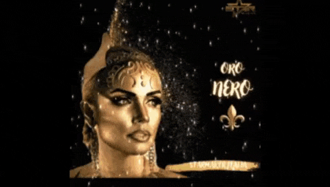 a woman 's face is shown with the word oronero on the bottom