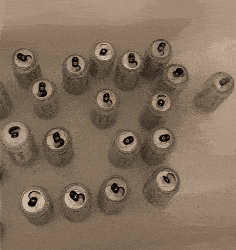 a bunch of soda cans with the numbers 8 and 8 on them