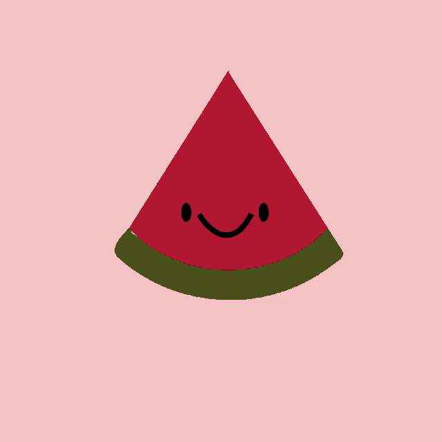 a slice of watermelon with a smiling face and the words watermelon below it
