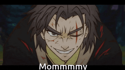 a cartoon of a man with the word mommy on the bottom right