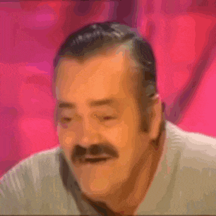a man with a mustache is laughing in front of a pink background with korean writing on it