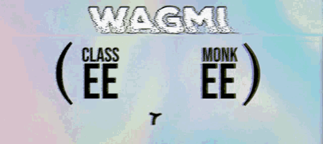 a sign that says wagmi glass ee muina ee