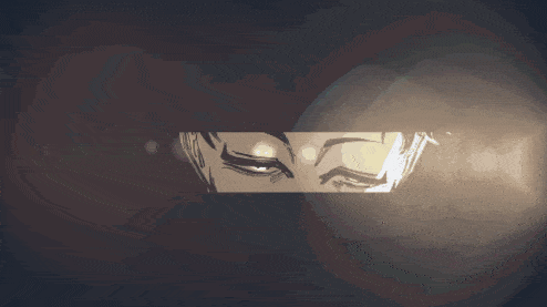 a close up of a person 's eyes with a light shining through them