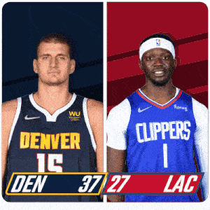 Denver Nuggets (37) Vs. Los Angeles Clippers (27) First-second Period Break GIF - Nba Basketball Nba 2021 GIFs