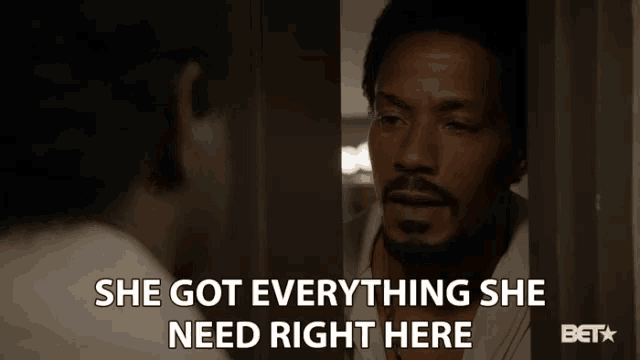 a man behind bars says she got everything she need right here on a bet advertisement