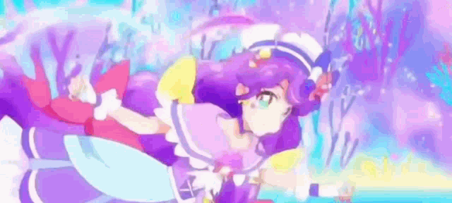 Cure Coral Tropical Rouge Precure GIF - Cure Coral Tropical Rouge Precure Transformation GIFs