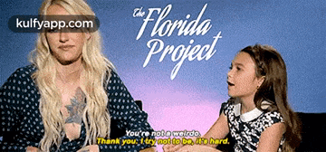 a poster for the florida project with a woman and a little girl