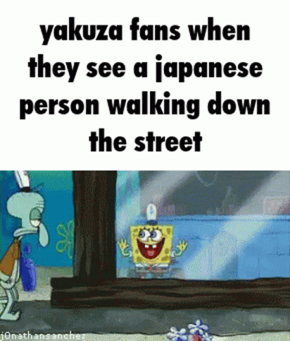 Spongebob Meme Yakuza GIF - Spongebob Meme Yakuza Yakuza Game GIFs