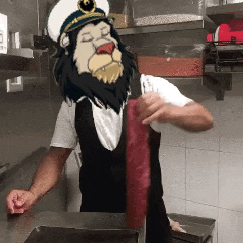 a cartoon of a man with a lion on his head
