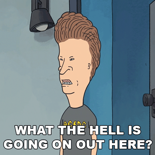 What The Hell Is Going On Out Here Butt-head GIF - What The Hell Is Going On Out Here Butt-head Beavis And Butt-head GIFs