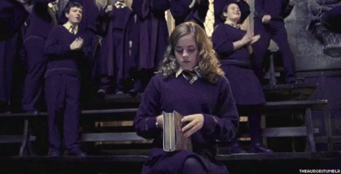 Hermione Book GIF - Hermione Book Nerd GIFs