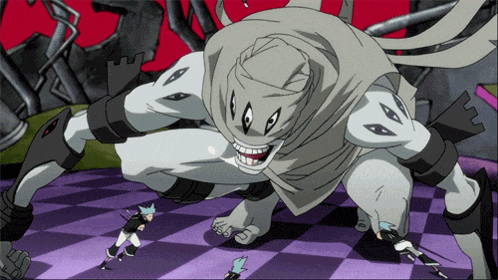 a cartoon drawing of a monster with a huge mouth
