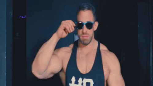 Hardgainer Sunglasses GIF - Hardgainer Sunglasses Muscles GIFs