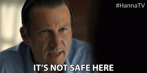 Its Not Safe Here Mark Bazeley GIF - Its Not Safe Here Mark Bazeley Robert Gelder GIFs