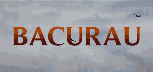 a logo for bacurau with an eagle flying in the background