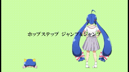 a girl with long blue hair is standing in front of a green background with the number 123 on it