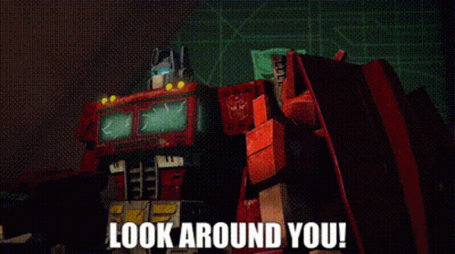 Transformers Elita One GIF - Transformers Elita One Look Around You GIFs