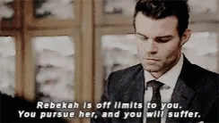 Elijah Mikaelson Rebekah GIF - Elijah Mikaelson Rebekah Off Limits GIFs