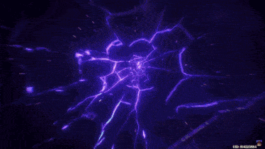a computer generated image of a purple lightning strike
