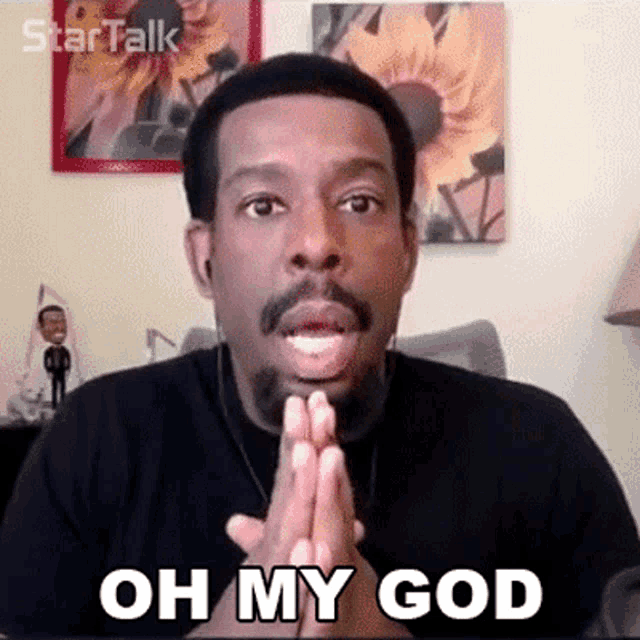 a man with a beard is making a funny face and says oh my god