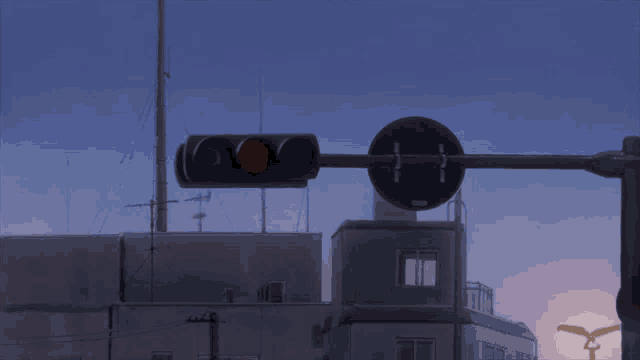 a traffic light with a sign on it that says ' i ' on it