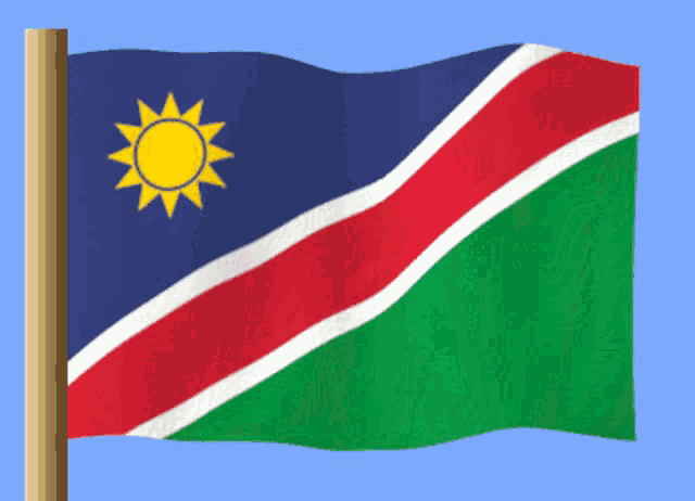 a flag with a yellow sun on it