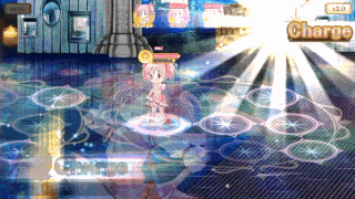a girl in a pink dress is in a video game with the word chase on the bottom