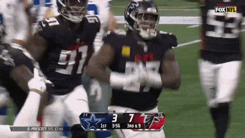 a fox nfl broadcast of a football game between the cowboys and the falcons