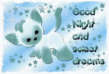 Good Night And Sweet Dreams Kitten GIF