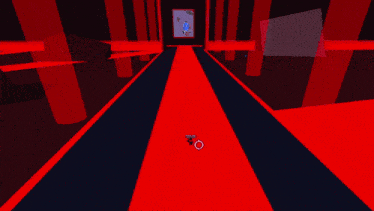 a screenshot of a video game with a red background and a circle in the middle that says ' x ' on it