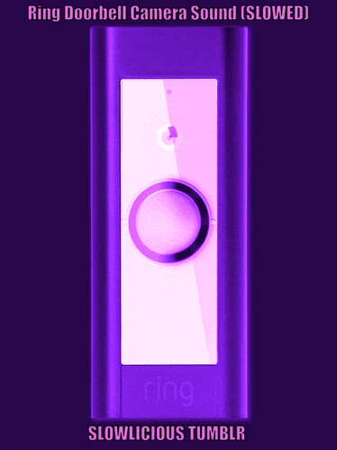 a purple ring doorbell with a purple background