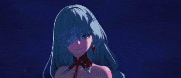 a purple and blue background with a red glowing object in the middle