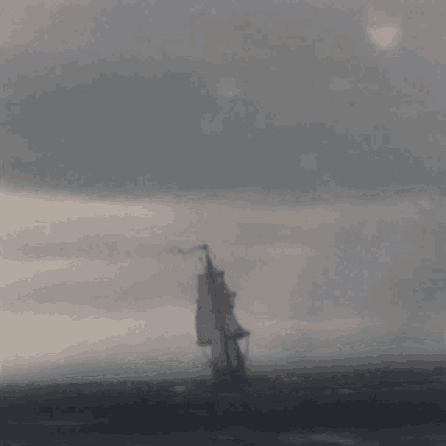 a blurry picture of a statue of liberty in the distance