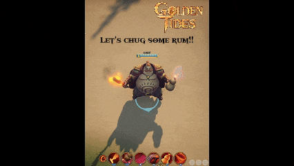a game called golden tides is being played on a phone