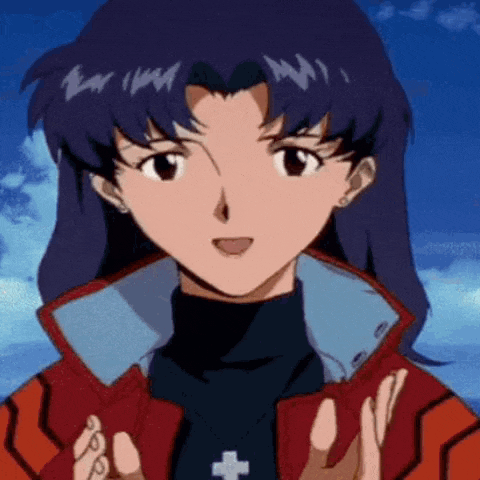 the girl is wearing a red jacket and a black turtleneck and has a cross on her chest .