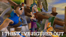 a video game scene with the words i think i 've figured out at the bottom