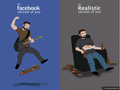 Facebook You Vs. The Real You GIF - Facebook Reality GIFs