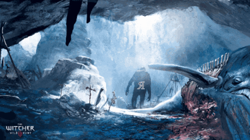 a video game called the witcher wild hunt is being played