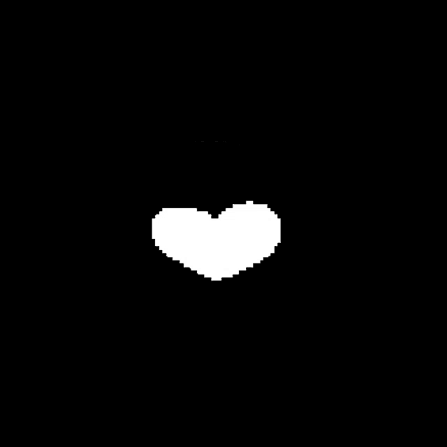 two hearts are floating in the air on a black background .