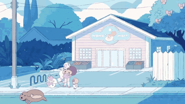 a cartoon illustration of a mama mart