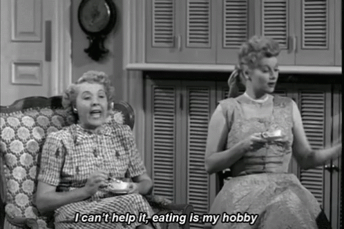 Me When I Wanna Go On A Diet GIF - I Love Lucy I Cant Help It Eating Is My Hobby GIFs